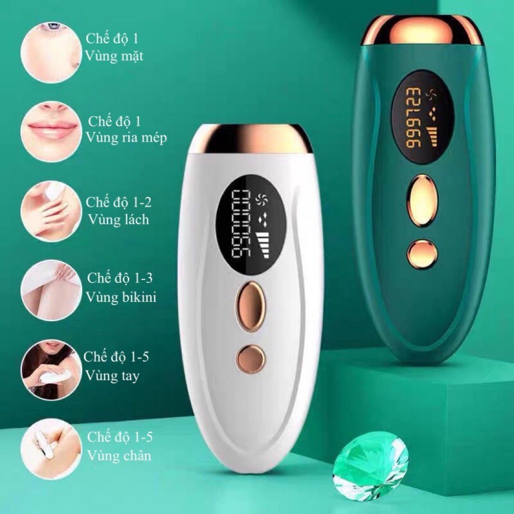 Máy Triệt Lông Vĩnh Viễn Mini Cầm Tay Triệt Lông Toàn Thân Bằng Laser IPL 990000 Không Gây Đau - Bảo hành 12 Tháng