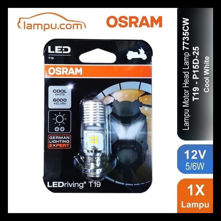 1 Bóng Đèn Led T19 Osram 12v H6 M5 K1 Ánh Sáng Trắng - 7735cw