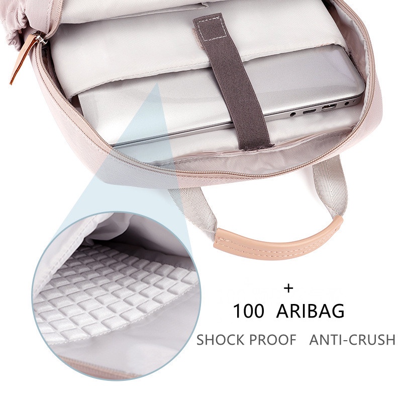 Ba Lô Đựng Laptop 13 14 15.6 inch Siêu Nhẹ Chống Sốc Chống Thấm Nước Dành Cho Nữ Sinh