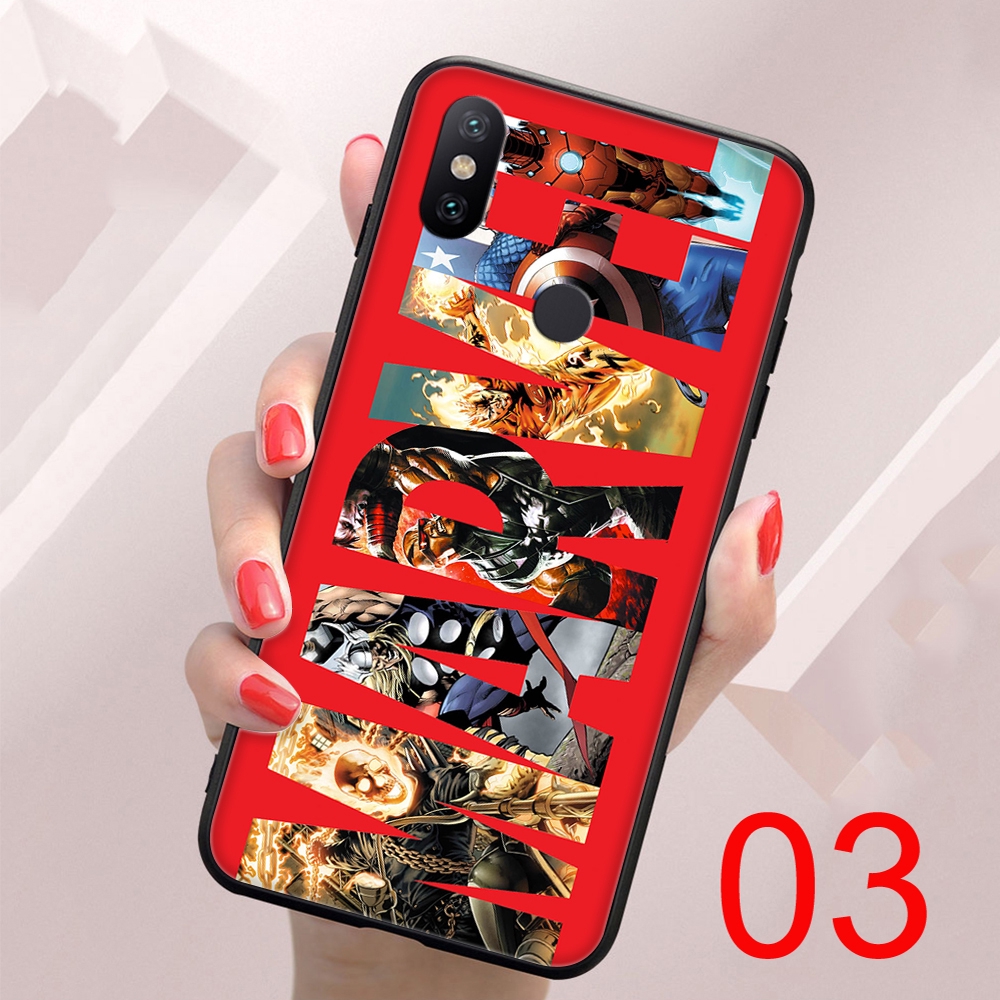 Ốp Lưng Mềm In Hình Truyện Tranh Marvel Cho Xiaomi Mi6 Mi8 Se A3 Pro A1 A2 Lite