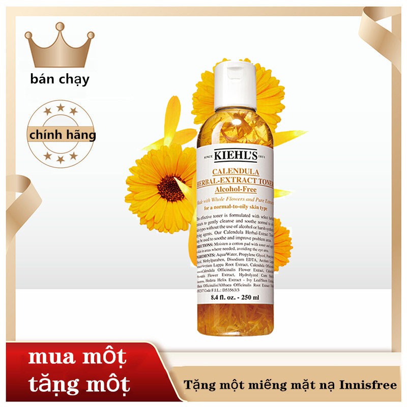 Toner Hoa CÚC KIEHL'S 250ml 🌸kiehl’s Calendula Herbal-Extract Toner Alcohol-Free 250ml🌸Nước Cân Bằng Da