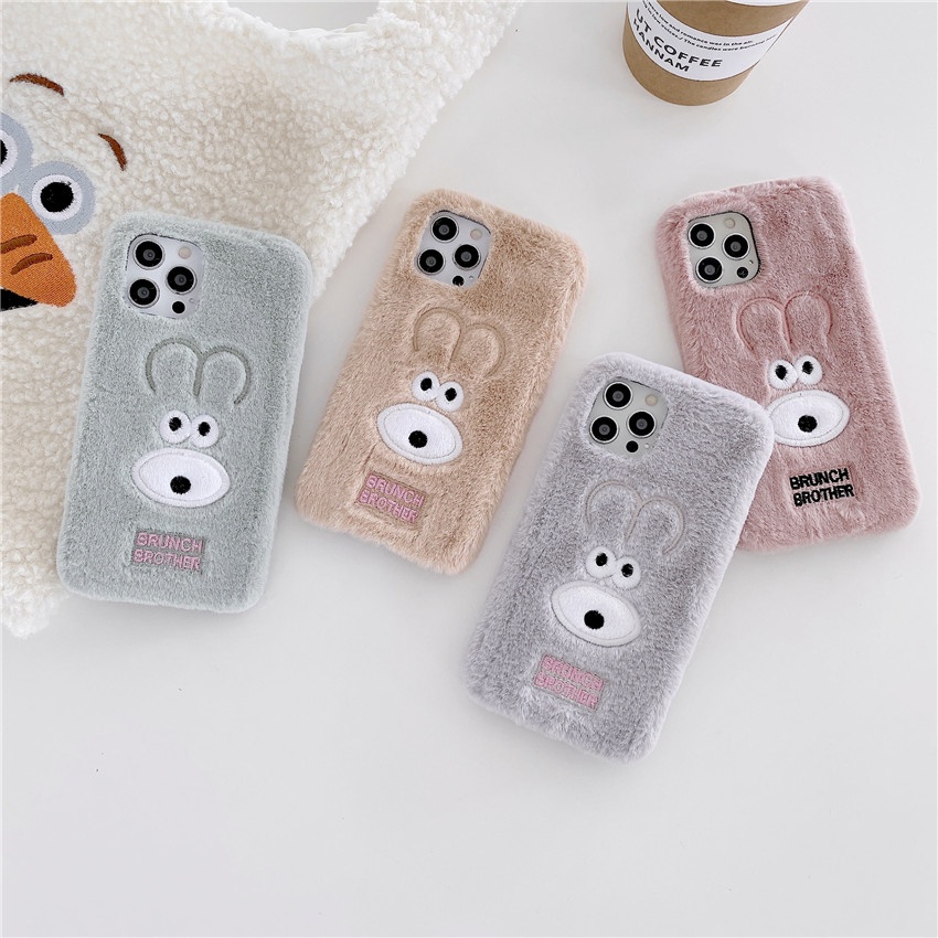 Ốp điện thoại hình chó bông mềm hoạt hình dễ thương cho Oppo RENO 6 5 4 Pro Plus 5G K Find X3 Lite Neo Plush