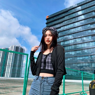 Combo 2 áo Cookie Plaid (caro đen) by Natthy Style