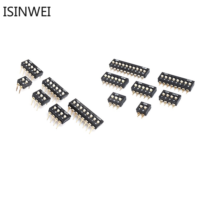 Set 10 Công Tắc Dạng Trượt 1P 2P 3P 4P 5P 6P 8P 10P 2.54mm