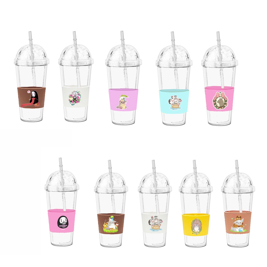 Cốc 2 lớp vô diện C2DI26 cốc giữ nhiệt ly 2 lớp totoro pu cốc làm lạnh dễ thương 500ml