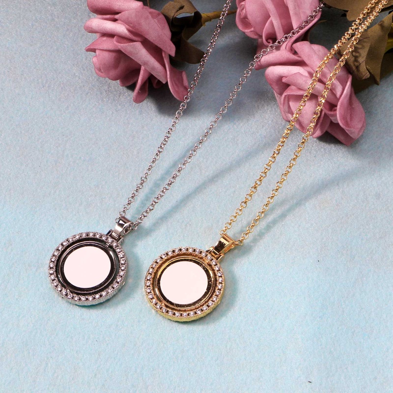 Vòng cổ Mặt Tròn Bằng Kim Loại Tùy Chỉnh Nhiệt Độ Dành Cho Bạn Bè Famy