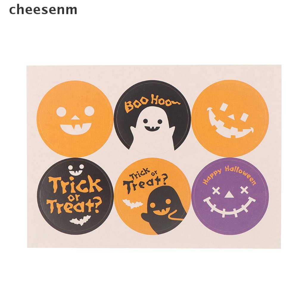 Set 60 Miếng Dán Trang Trí Gói Bánh Diy Chủ Đề Halloween