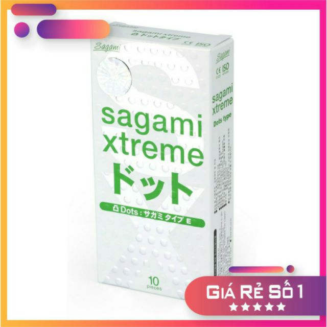 [ CHÍNH HÃNG ] - Bao Cao Su Sagami Xtreme White, siêu mỏng, Gân gai nổi, ôm khít  - Hộp 10 chiếc