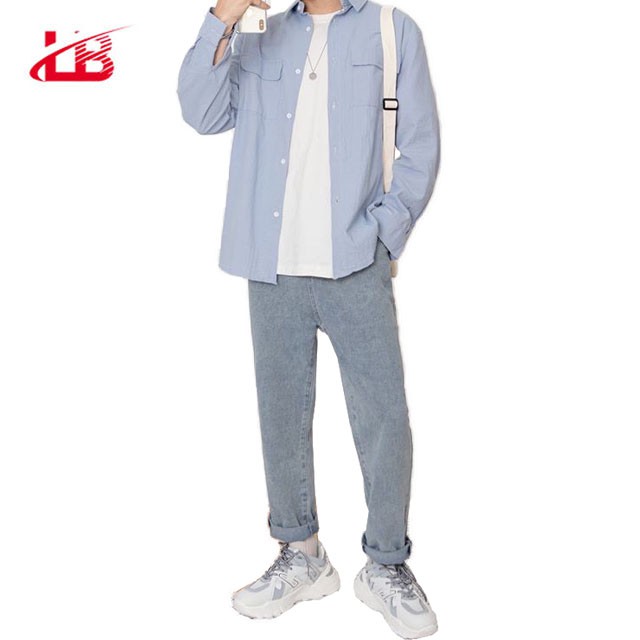 Quần baggy nam basic LB, màu xanh sáng phom rộng nhiều size, (big size, 27-36) BGSH9 | BigBuy360 - bigbuy360.vn