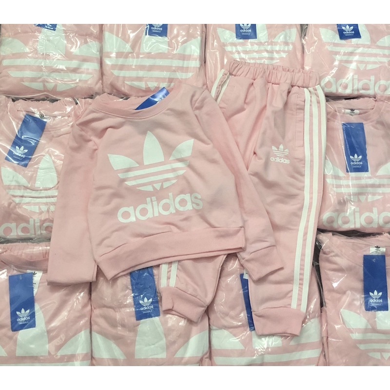 Set bộ nỉ da cá in logo adi das cho bé trai bé gái