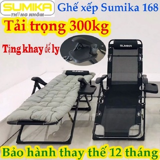 Ghế Xếp Thư Giãn cao cấp Sumika sk168 - có thể ngã thành giường-Nâng đầu, nâng chân mọi cấp độ