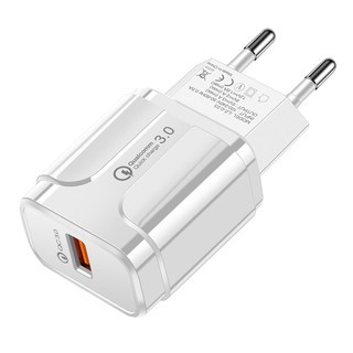 Củ Sạc Nhanh Quick Charge QC 3.0 (1 Đầu USB) Dùng Cho Thiết Bị Iphone/ Samsung/ Android - củ sạc nhanh 1 cổng và 4 cổng