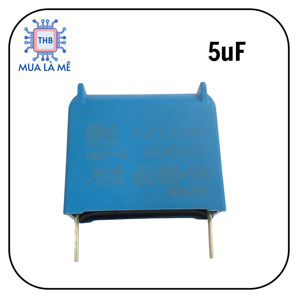 Tụ bếp từ 5uF-275VDC 400VDC chính hãng BM.