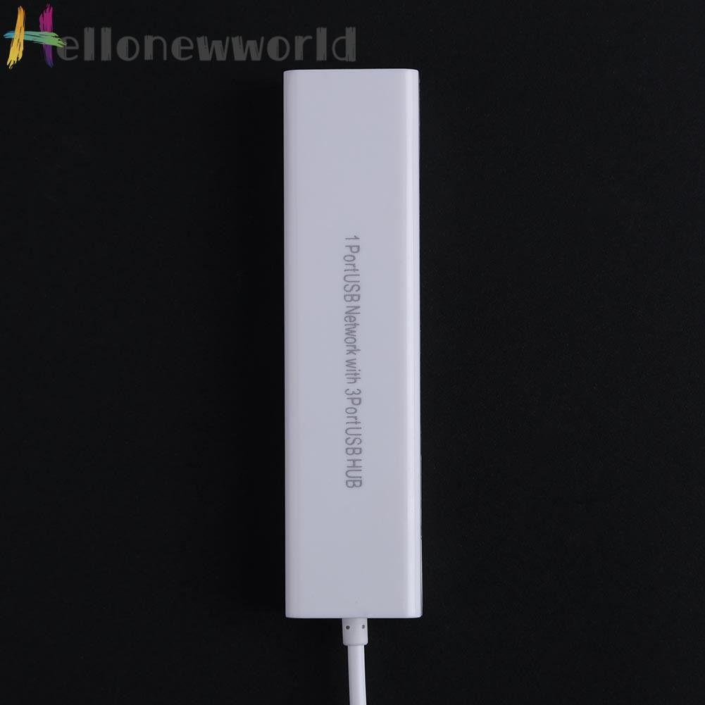 Bộ Chia 3 Cổng Usb 2.0 Hub 10 / 100mb Micro Usb Sang Rj45 Lan