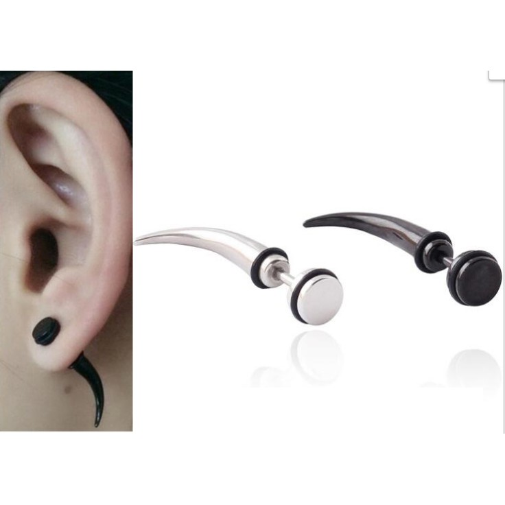 Khuyên tai Punktip thép titan chop cong cá tính FT18