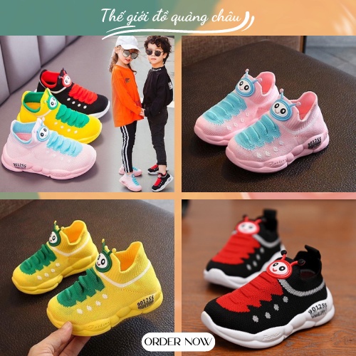 (F7) giày thể thao -giày chun co giãn hình sâu từ 1-3 tuổi - từ 4-6 tuôi hàng Quảng Châu Cao Cấp