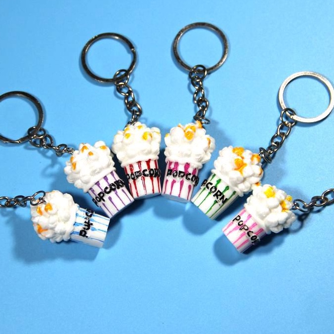 (Thaosi8420) Móc khóa bỏng ngô bắp rang bơ rạp phim dễ thương