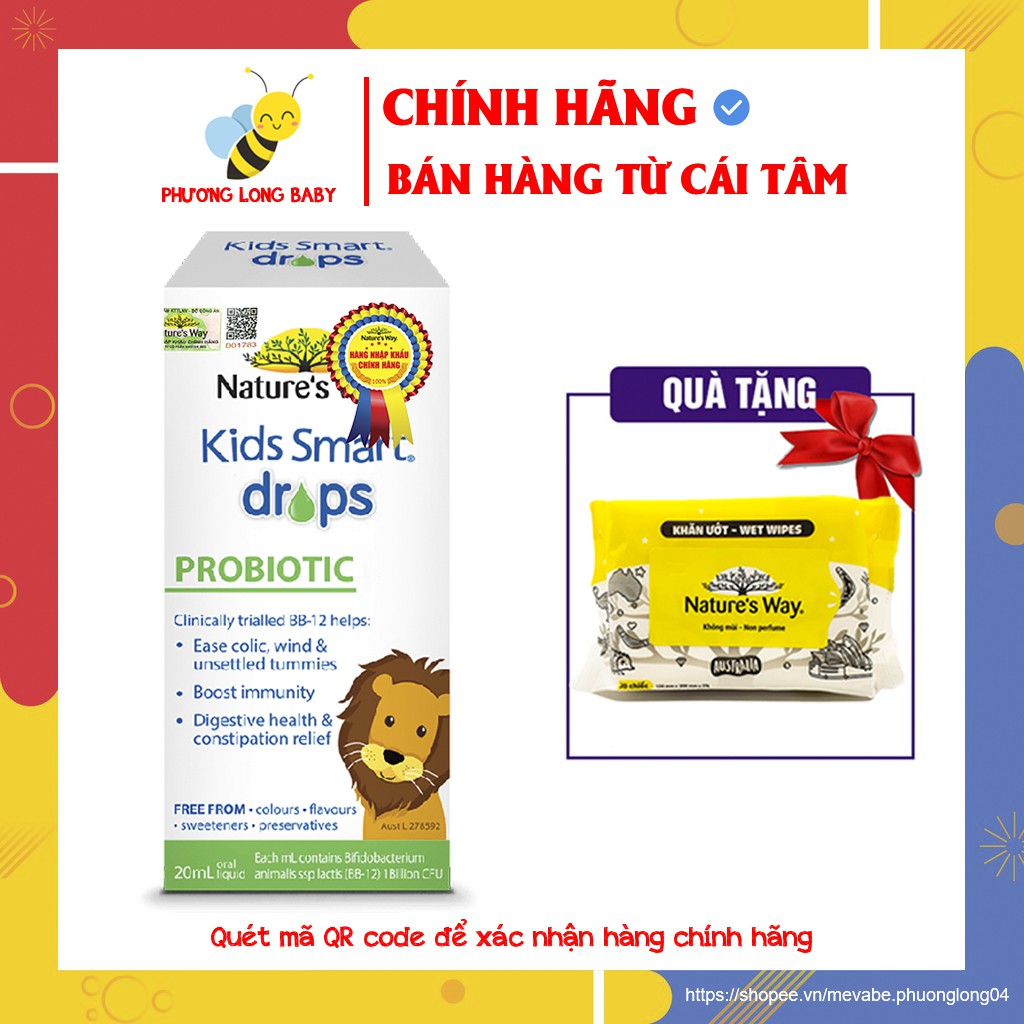 [CHÍNH HÃNG] Đủ bộ Nature's Way Drops DHA, Probiotics, VD3 bổ sung D3 lợi khuẩn và tăng cường hệ miễn dịch cho bé