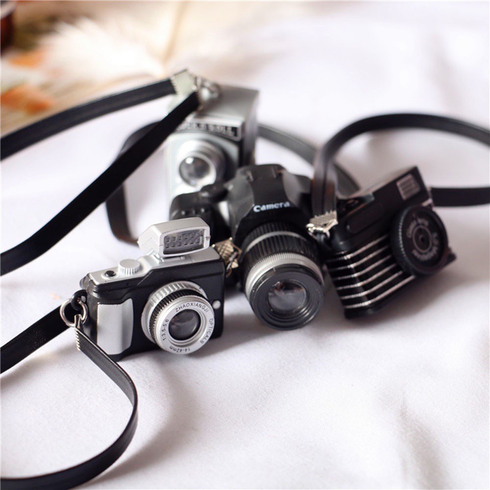 Máy Ảnh Kỹ Thuật Số Mini SLR Mini Thời Trang Kèm Thắt Lưng Đen Cho Nhà Búp Bê