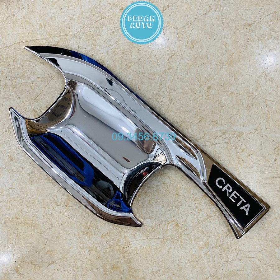 Bộ 4 Ốp Hõm Cửa Mạ Crom Cao Cấp Xe Hyundai Creta 2022 2022 Chống xước tay cửa làm đẹp cho xe