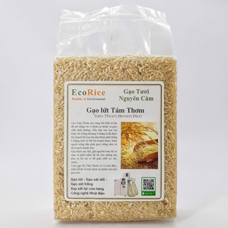 Gạo lứt trắng tám thơm gói 1,5kg hút chân không