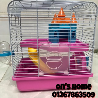 (THANH LÝ GIÁ SỐC) Lồng Lâu Đài một tầng size trung 27*21*32