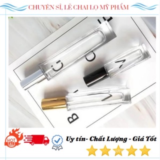 Chai Chiết Nước Hoa Thủy Tinh Thân Vuông Cao 10ml