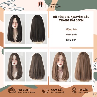 Bộ Tóc Giả Nguyên Đầu Thằng Dài 50cm Thời Trang Cao cấp NAMI HAIR C-0294