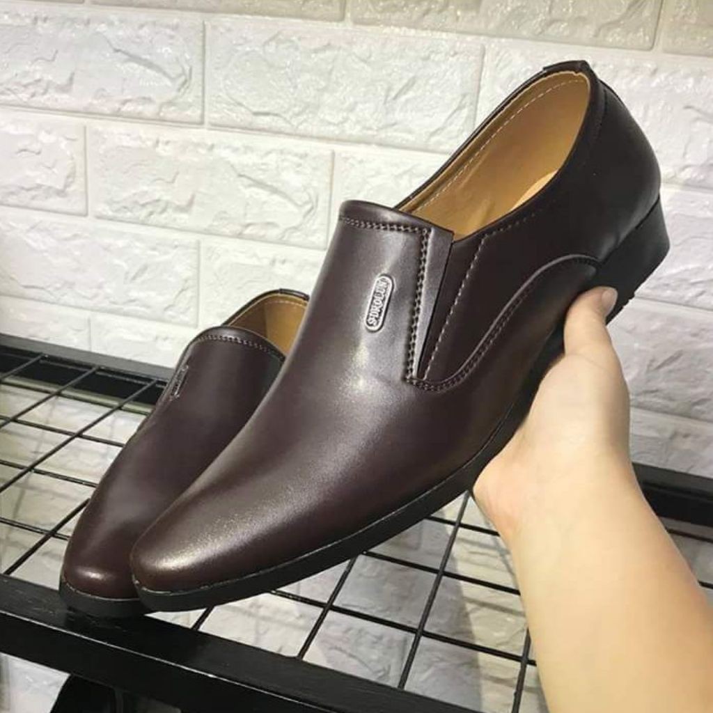 Giày Tây Nam Trơn Không Dây Lịch Lãm