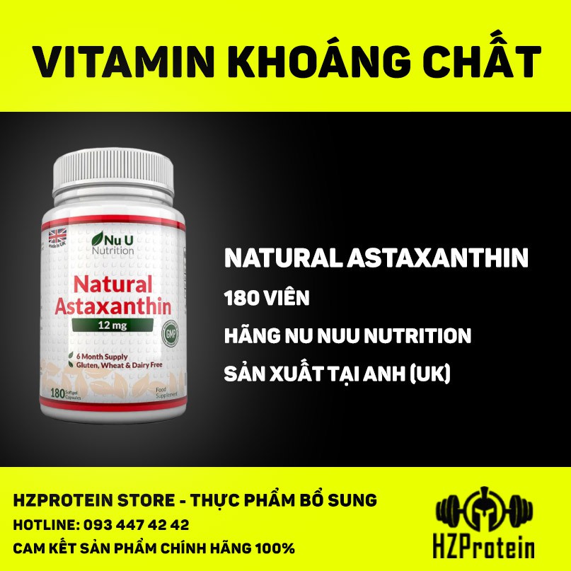 [Mã COS1505 giảm 8% đơn 300K] NUU ASTAXANTHIN - VŨ KHÍ TUYỆT VỜI CHỐNG LẠI BỆNH TẬT (180 VIÊN)