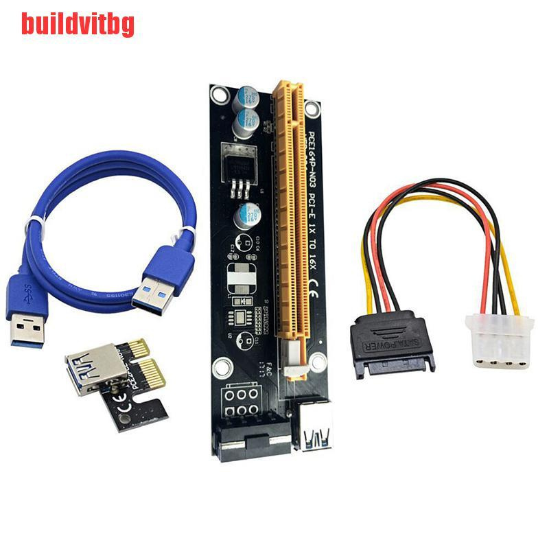 {buildvitbg}PCI-E 1x to 16x Powered USB 3.0 Extender Riser Adapter Card GVQ