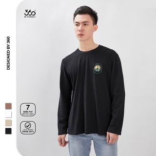 Áo phông dài tay local brand 360Boutique in họa tiết ngực màu trung tính dễ phối đồ - ATDTK202