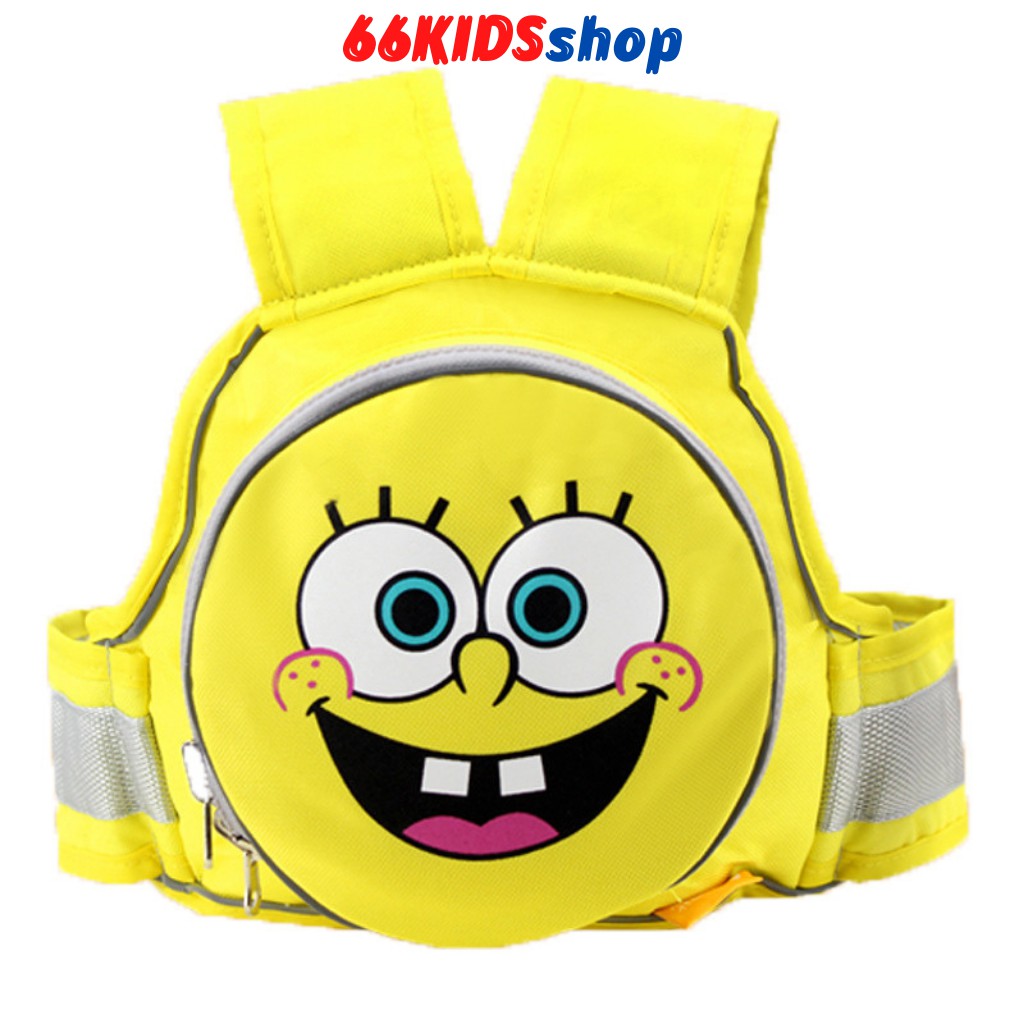 Đai đi xe máy cho bé 1-10 tuổi đai chống ngã cho bé kết hợp balo tiện dụng 66KIDS SHOP