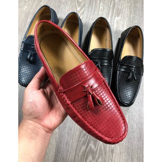 Giày Da Nam Cao Cấp PG01Đen/ Đỏ/ Xanh