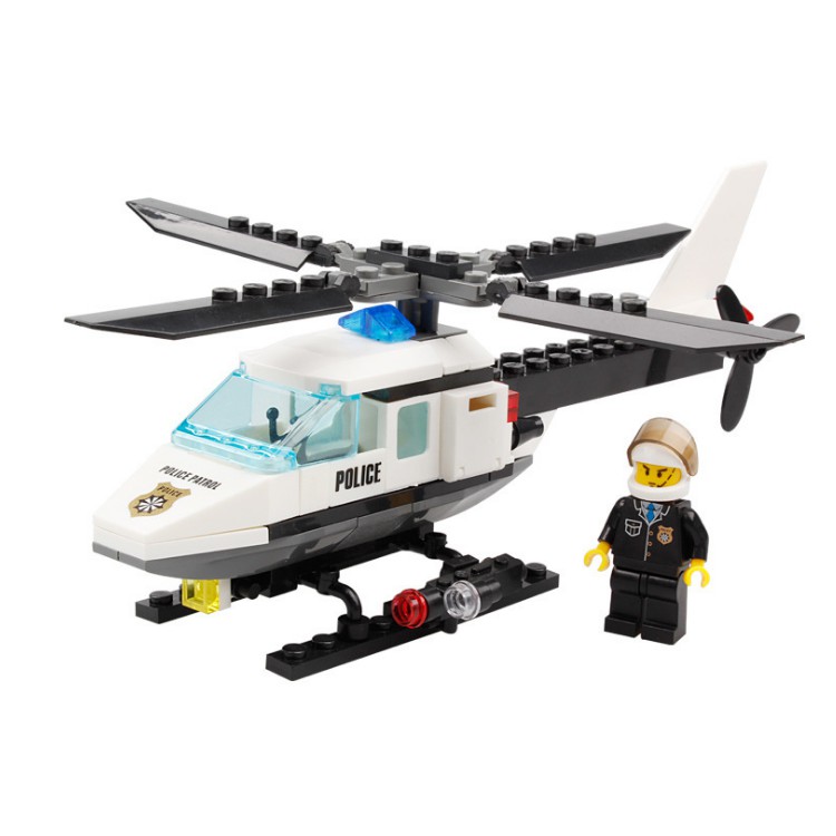 Đồ chơi lắp ráp lego mô hình máy bay trực thăng cảnh sát 102pcs No.6729