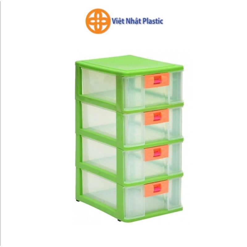 Tủ nhựa mini 3 - 4 - 5 tầng Việt Nhật. Kích thước: 3 tầng: 26x18x25 cm - 4 tầng: 26x18x32 cm  -  5 tầng: 26x18x41 cm