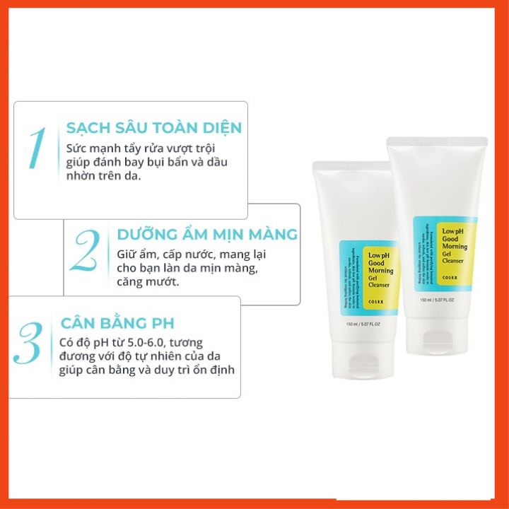 Sữa rửa mặt Cosrx  cân băng độ PH cho da 150ml