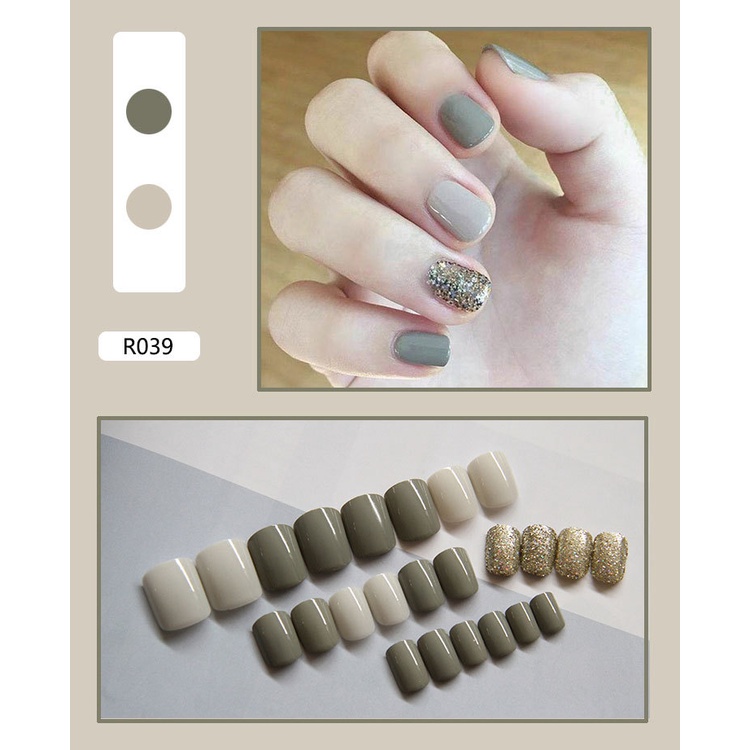 Bộ 24 Móng Tay Giả Chống Thấm Nước R039