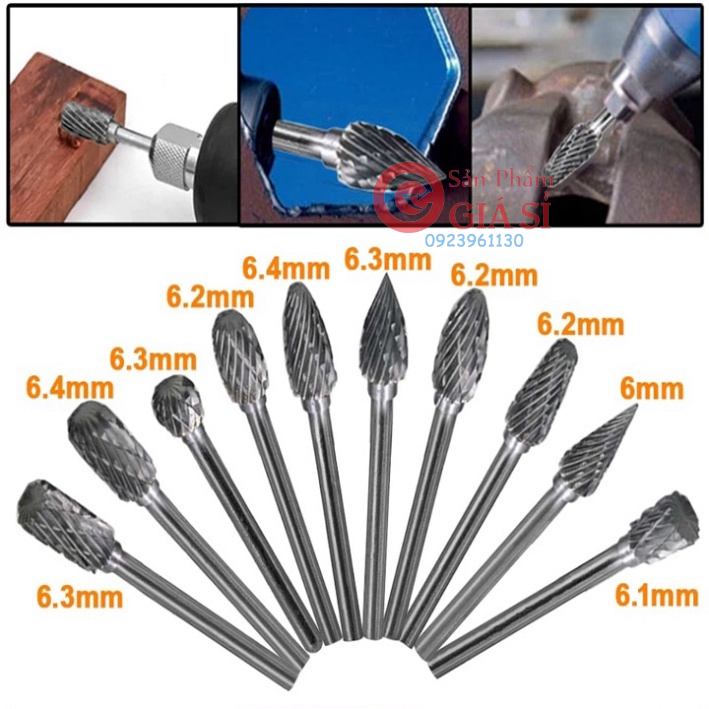 Mũi mài kim loại tổng hợp mũi mài khắc cốt 3mm - mũi chạm khắc ❤️freeship❤️