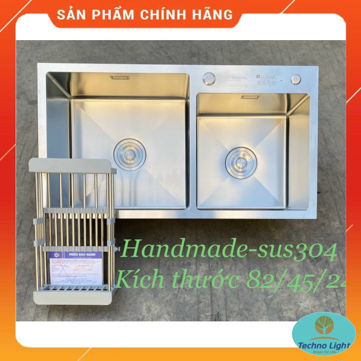 Chậu rửa bát, chậu rửa chén Inox 304 KAGOL cao cấp, Chống ồn, chống bắn nước 💖HÀNG CHÍNH HÃNG- BH 5 năm💖 Tặng rổ co gãn