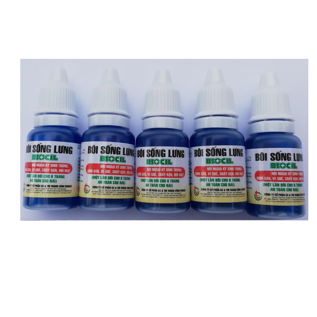 3 lọ BIOCIL 10ml Bôi sống lưng các loại vật nuôi, chó, mèo