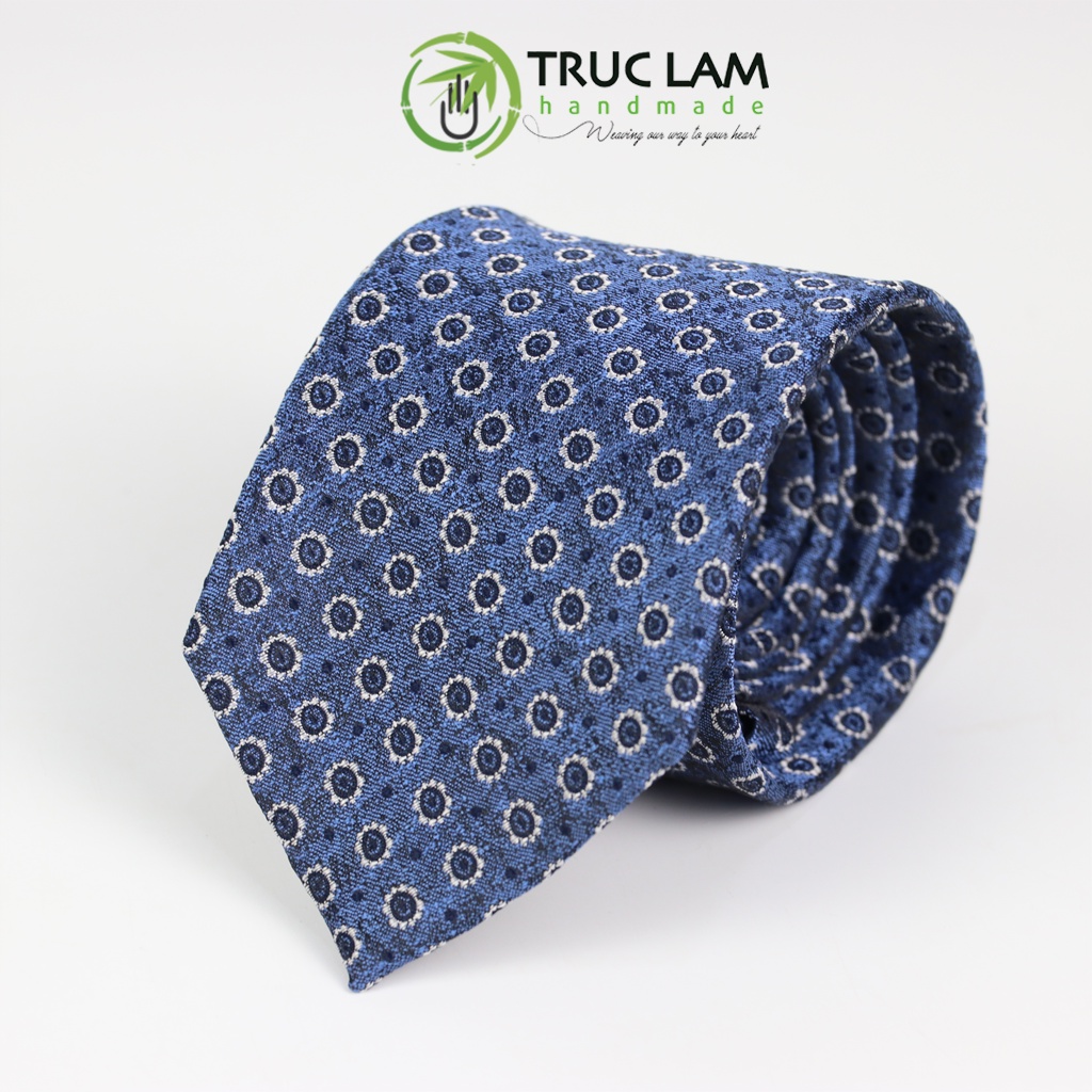 Cà Vạt Lụa 8cm Cho Nam Cao Cấp Họa Tiết Sang Trọng MS11 - Trúc Lâm Handmade