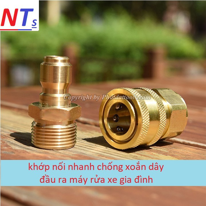 KHỚP NỐI NHANH MÁY RỬA XE MINI - KHỚP NỐI ĐỒNG