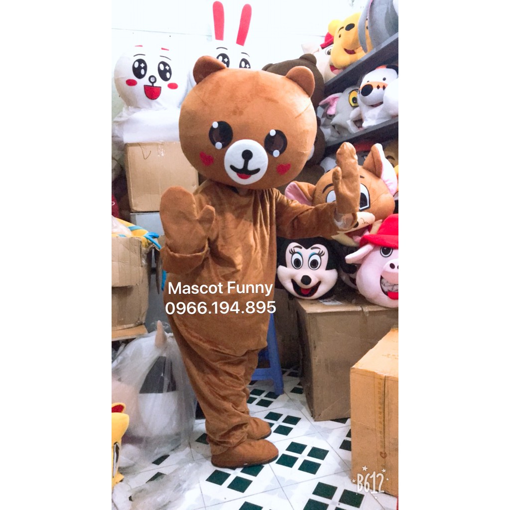 XẢ KHO Trang Phục Mascot Gấu Brown và thỏ Cony