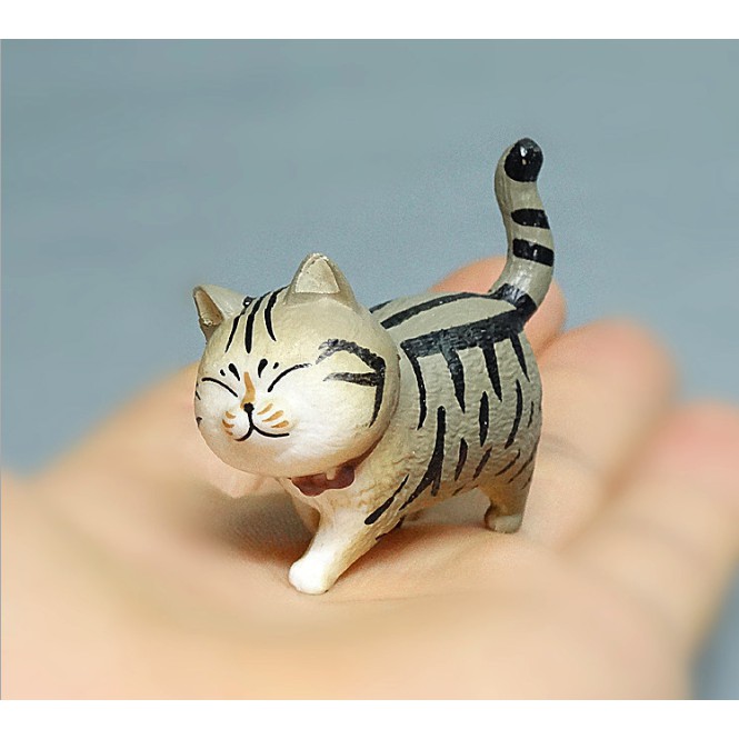 Mô hình 09 mẫu mèo mập dễ thương version 2 cho các bạn trang trí nhà búp bê, tiểu cảnh, terrarium, móc khóa, DIY