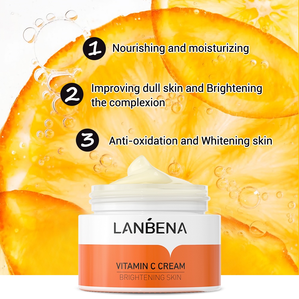 Kem vitamin C Lanbena dưỡng trắng da 50g