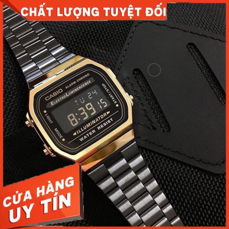 Đồng hồ Nam CASIO A168 classic cực đẹp, tinh tế, phong cách thời trang-full box thiếc chính hãng - Hàng nhập khẩu