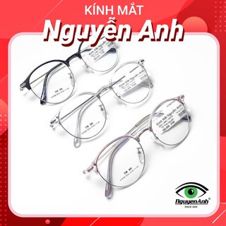 [Ảnh thật+Free ship] gọng kính cận tròn kim loại nam nữ phong cách Hàn Quốc 2736 màu đen, xám, trắng