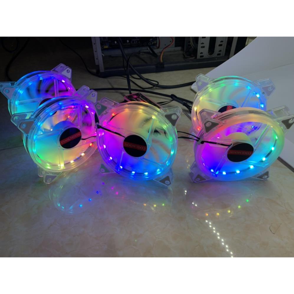Set 5 Fan led RGB Coolmon đồng bộ hub | BigBuy360 - bigbuy360.vn