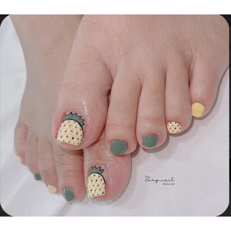 Set 24 móng chân giả giá rẻ kèm keo dũa